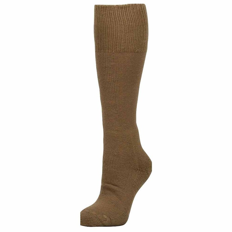 thorlos mens Mcb Max Cushion Over the Calf Military Combat Boot Sock, Coyote Brown, Large US - Image 1